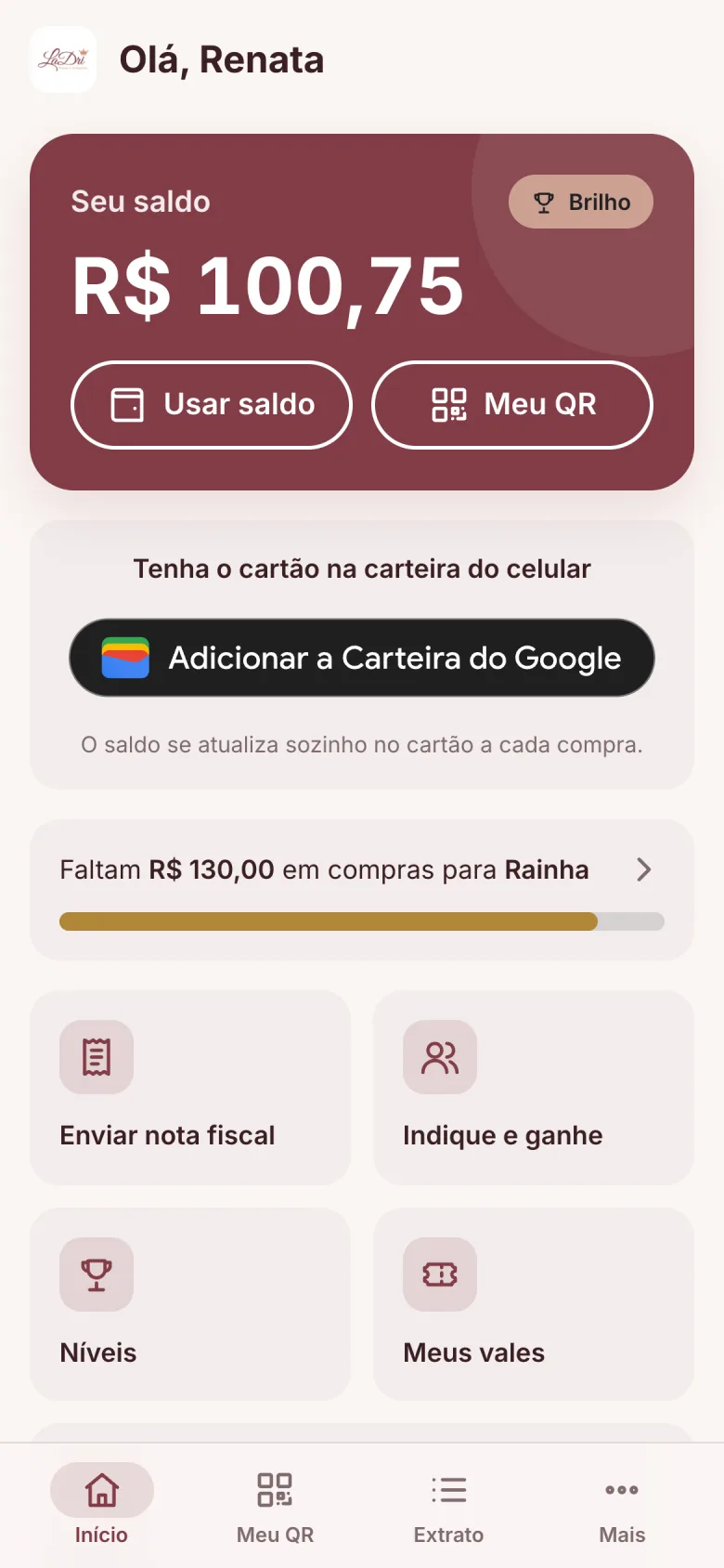 Clube da Ladri Pratas e Semijoias no celular do cliente